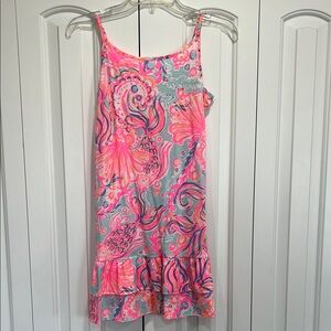 Lilly Pulitzer Girls Dress Vibrant Pink/Blue- Size XL(12-14)